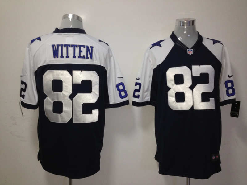 Dallas Cowboys 82 Witten Blue Thanksgiving Nike Game Jersey